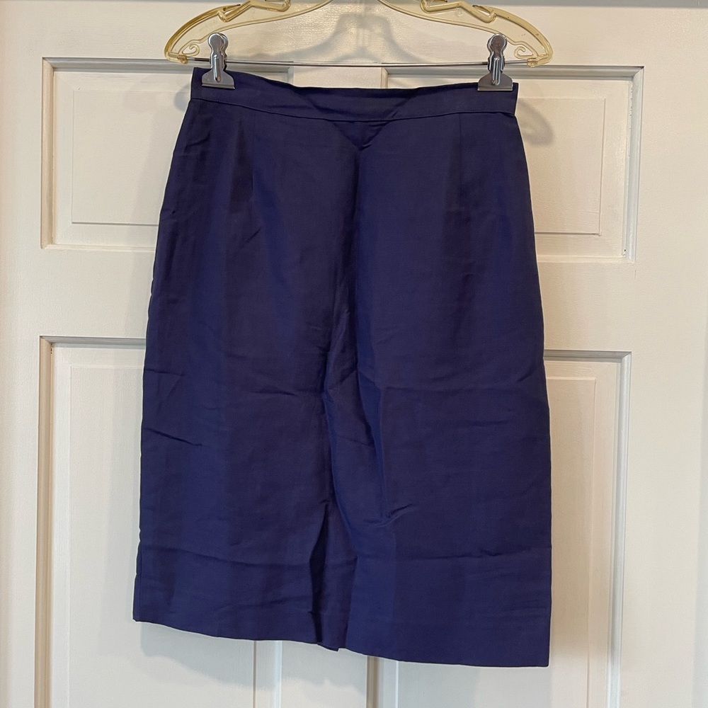 Vintage Missoni Donna linen blend navy blue skirt